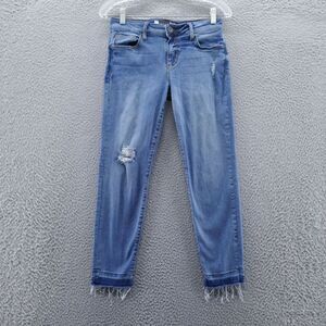 Kut from the Kloth Womens Diana Crop Skinny Jeans 4 Blue High Rise Kurvy Stretch